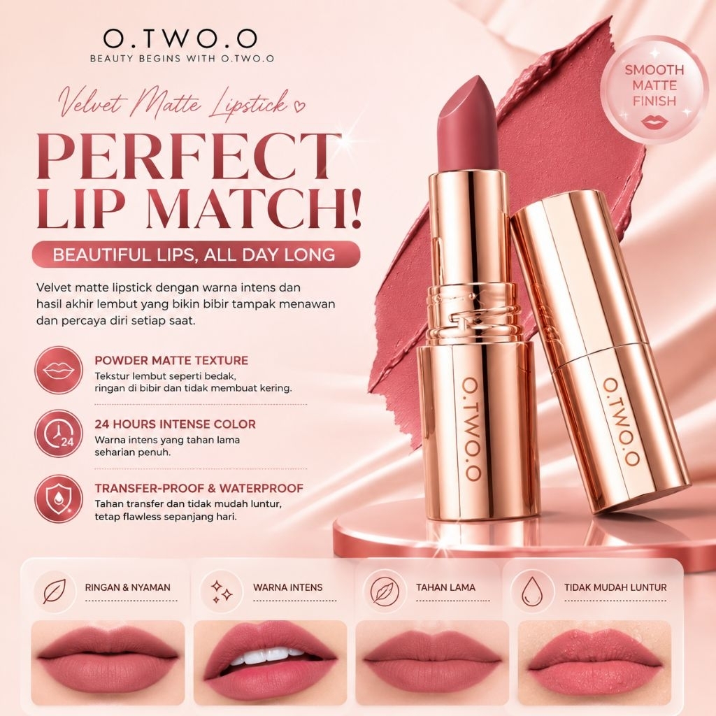 O.TWO.O VELVET MATTE LIPSTIK