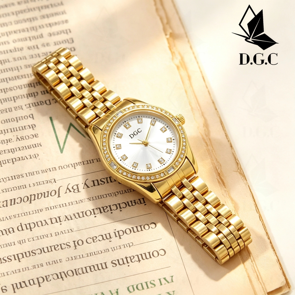 DGC 30258 Jam Tangan wanita Rantai Analog Elegan Diamond Klasik Anggun Mewah dgc jam tangan wanita