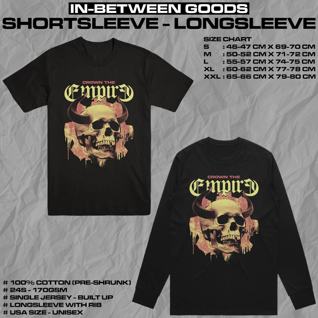 CROWN THE EMPIRE - SKULL HORNS | T-SHIRT | LONGSLEEVE | BAND MERCH