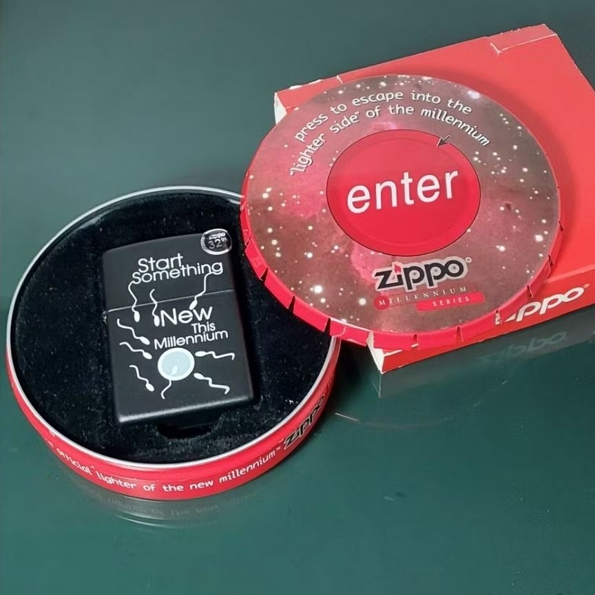 ZIPPO BLACK STAR SOMETHING MILENIUM SERIES NIAGARA FALLS ONTARIO TAHUN 1998