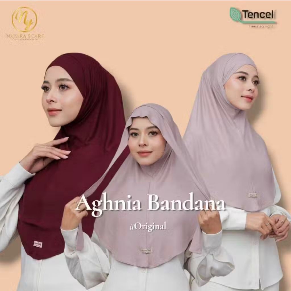 Nayara Scarf Aghnia Bandana Bergo Kaos Tencel Premium Adem Lembut Ringan