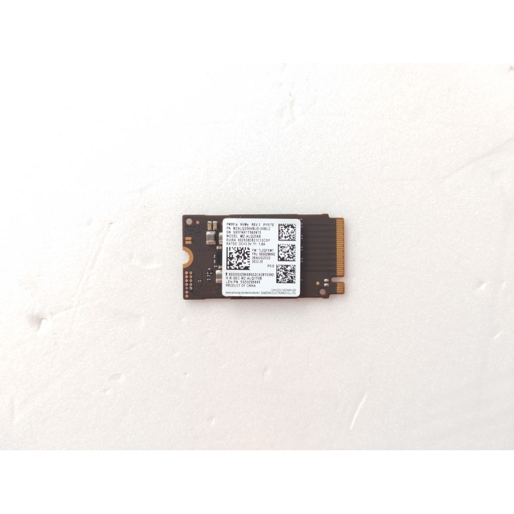 SSD NVMe M.2 WD Samsung PM991a 256GB PCIe Gen 3.0 2242