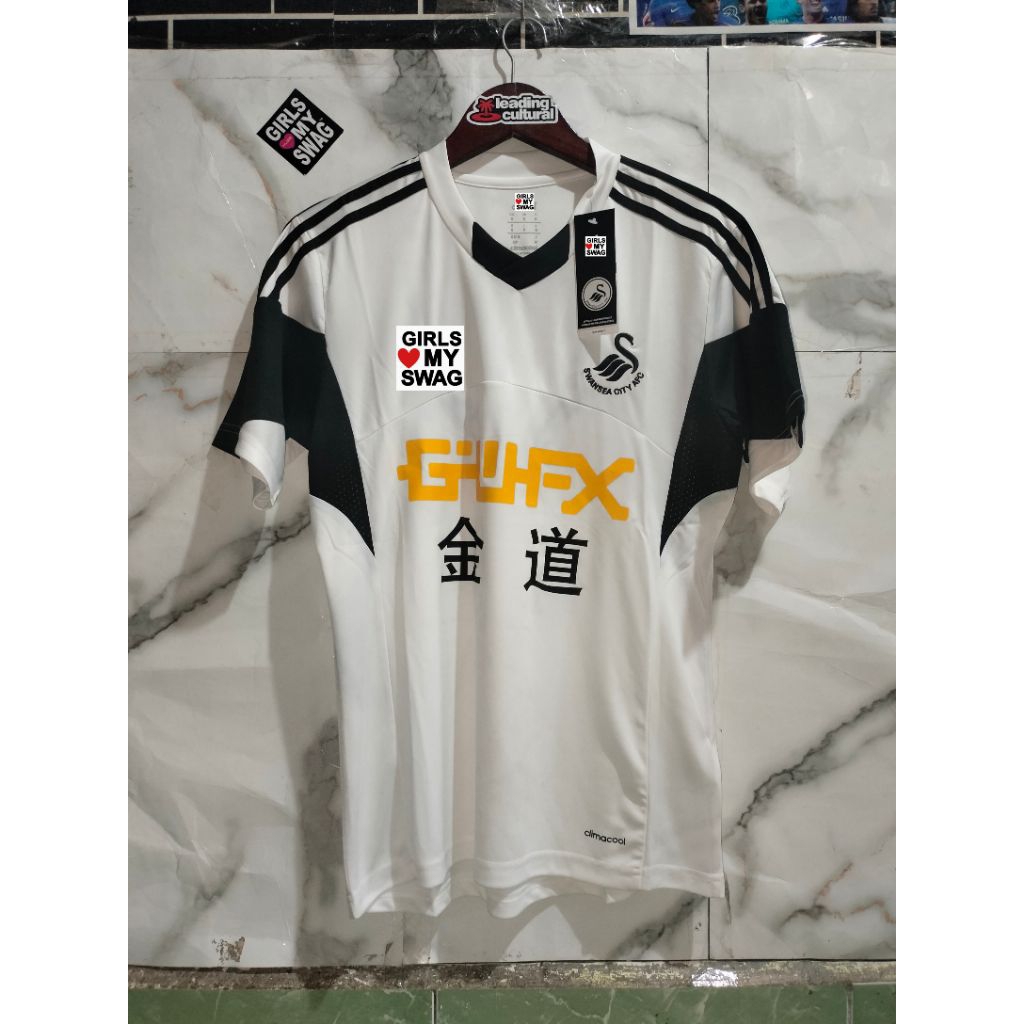 jersey Swansea city retro home 2013-14 player issue bnwt