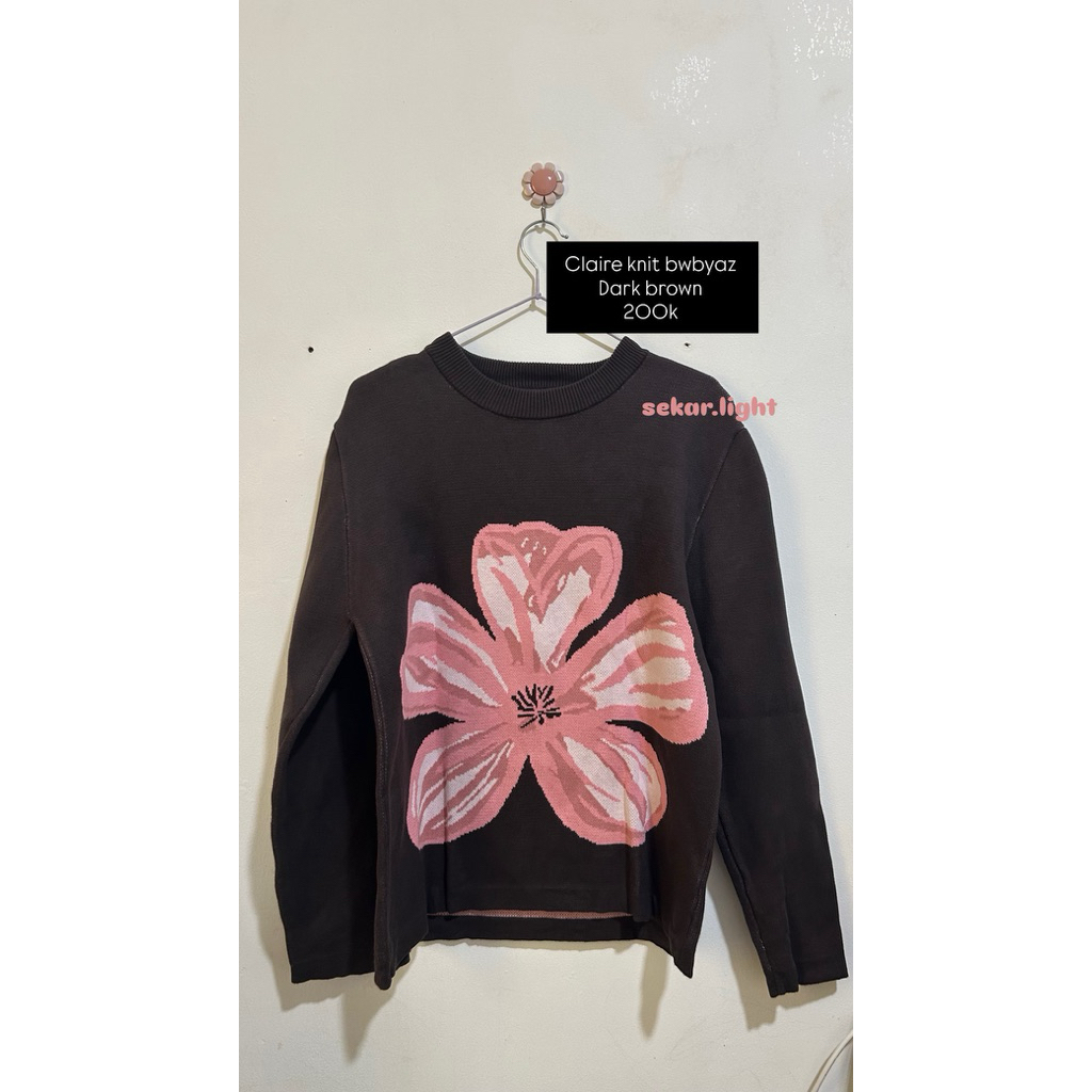 Claire blossom knit bwbyaz (dark brown)