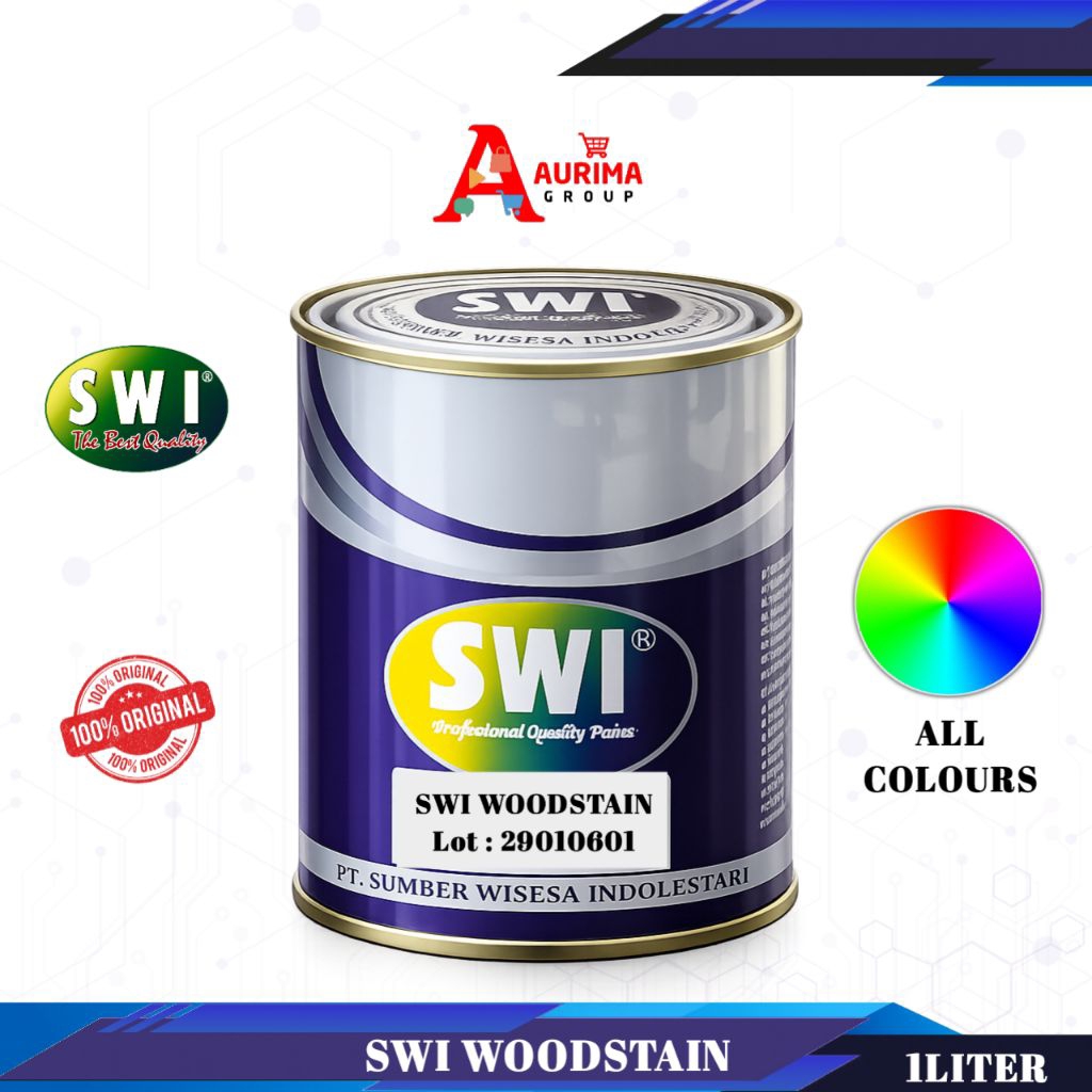 CAT SWI WOODSTAIN BLACK WALNUT COCOA BROWN SALAK BROWN 1LITER ORIGINAL
