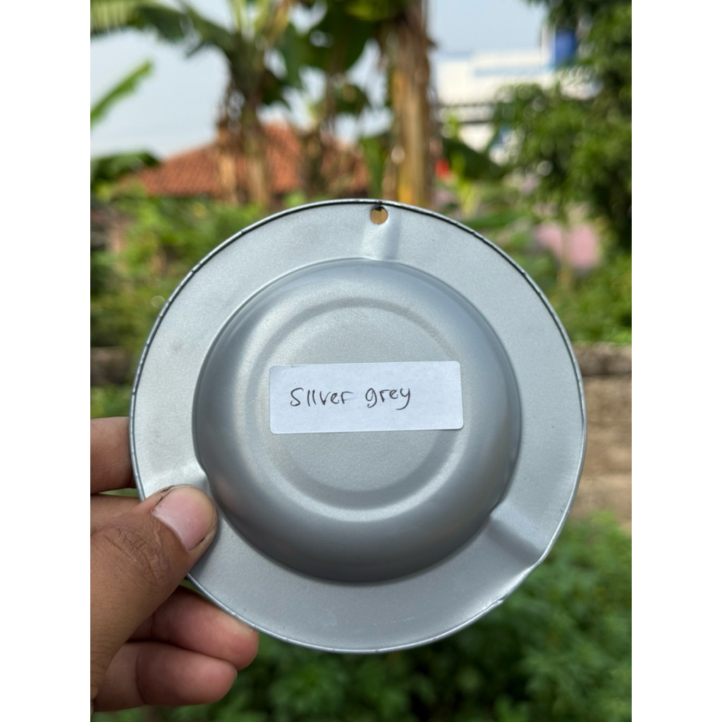 Powder coating cat bubuk silver grey