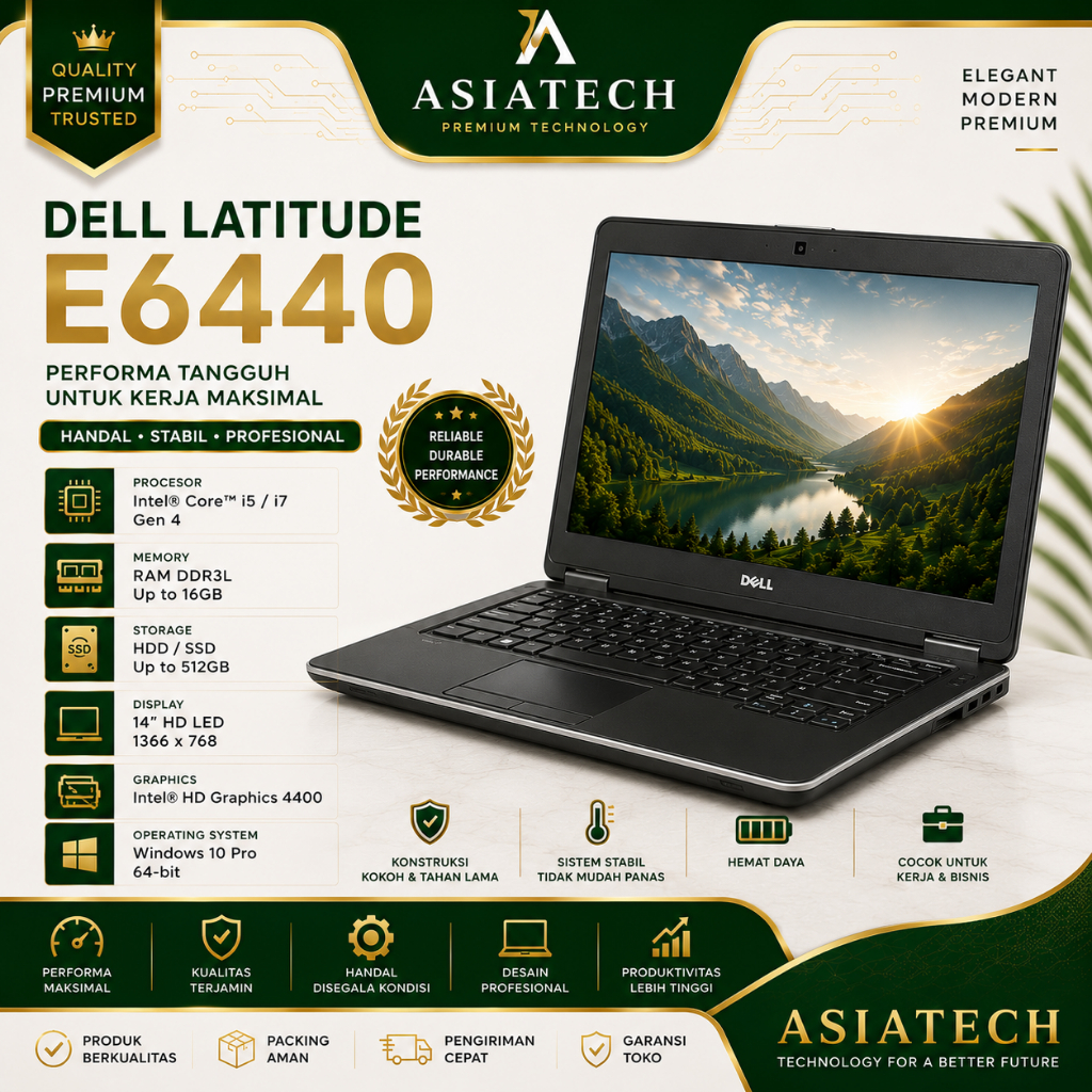 Laptop DELL LATITUDE E6440 Core i5 Ram 8Gb SSD 256Gb Mulus