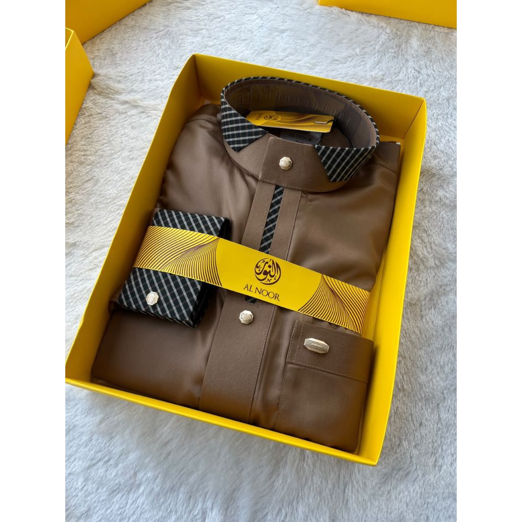 jubah al noor polyester manset