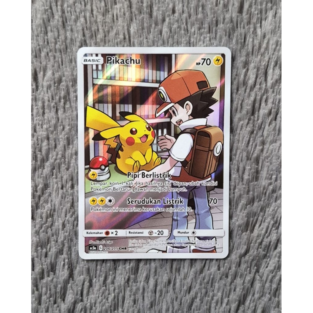Pokemon Pikachu CHR Red 206/205 ID Indonesia