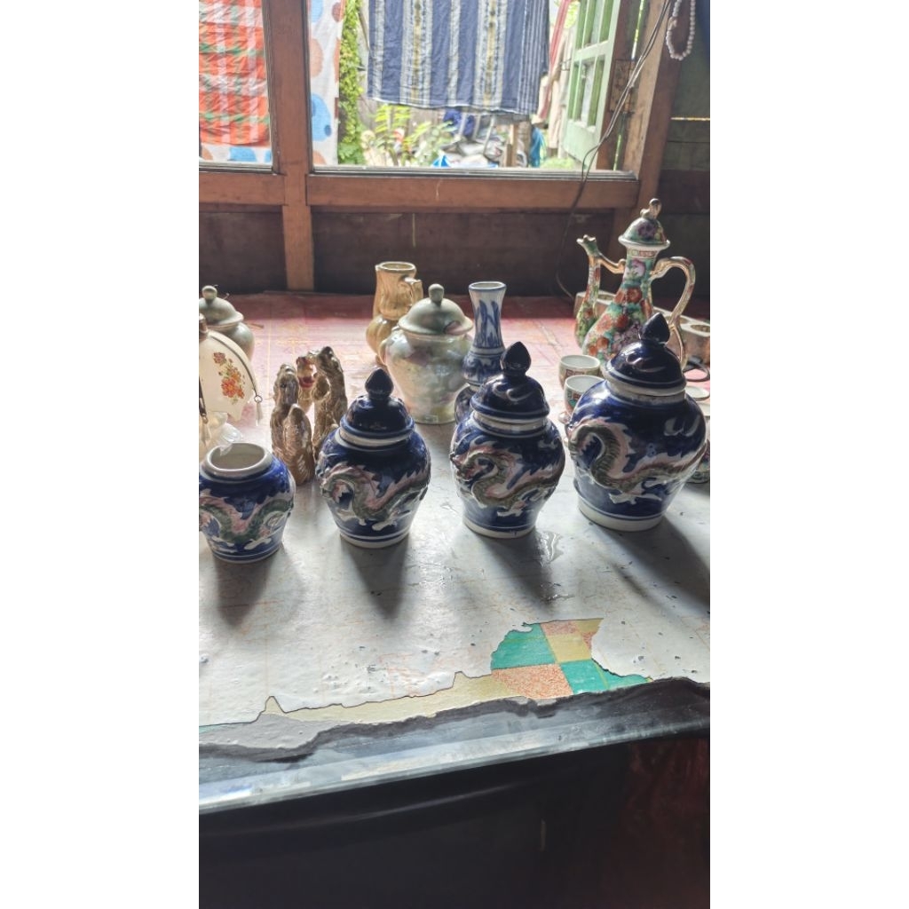 guci set teko mini pajangan vintage jadul