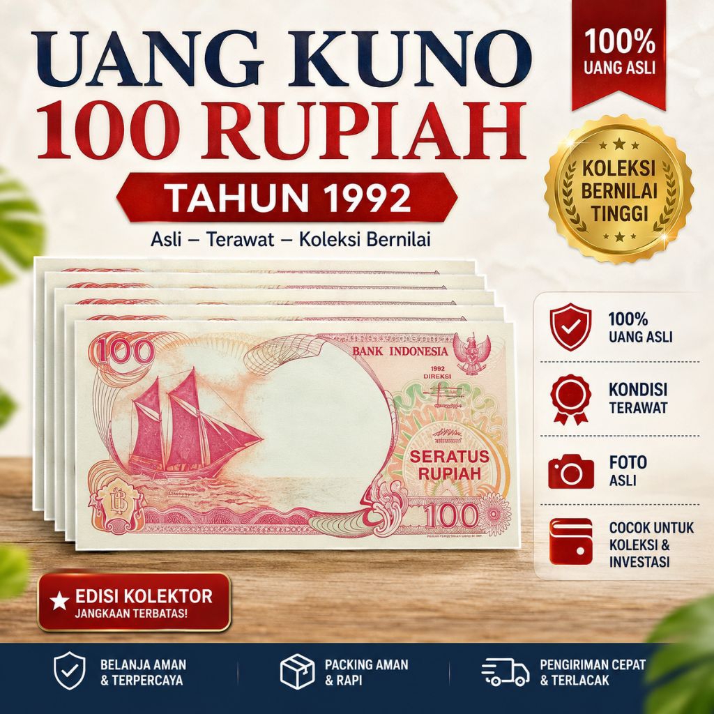 Uang kuno 100 rupiah tahun 1992