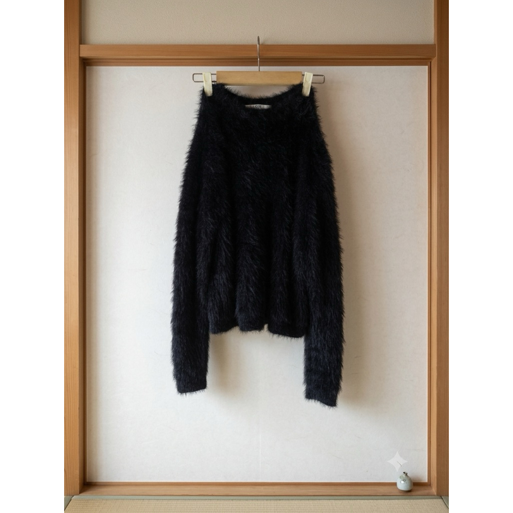 Vintage Balenciaga fur sweatshirt