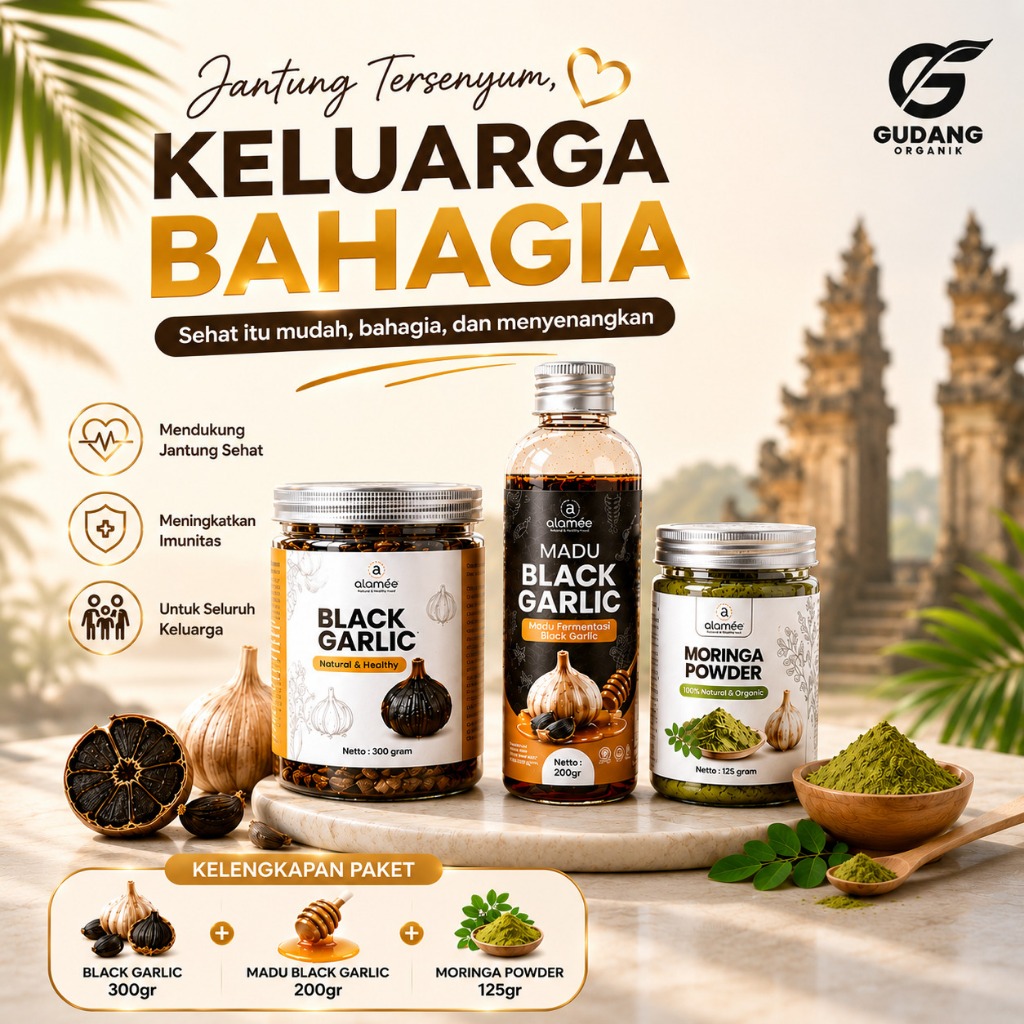 ALAMEE Black Garlic Madu Bawang Hitam Tunggal Lanang Fermentasi Bubuk Kelor Moringa Powder GUDANG OR
