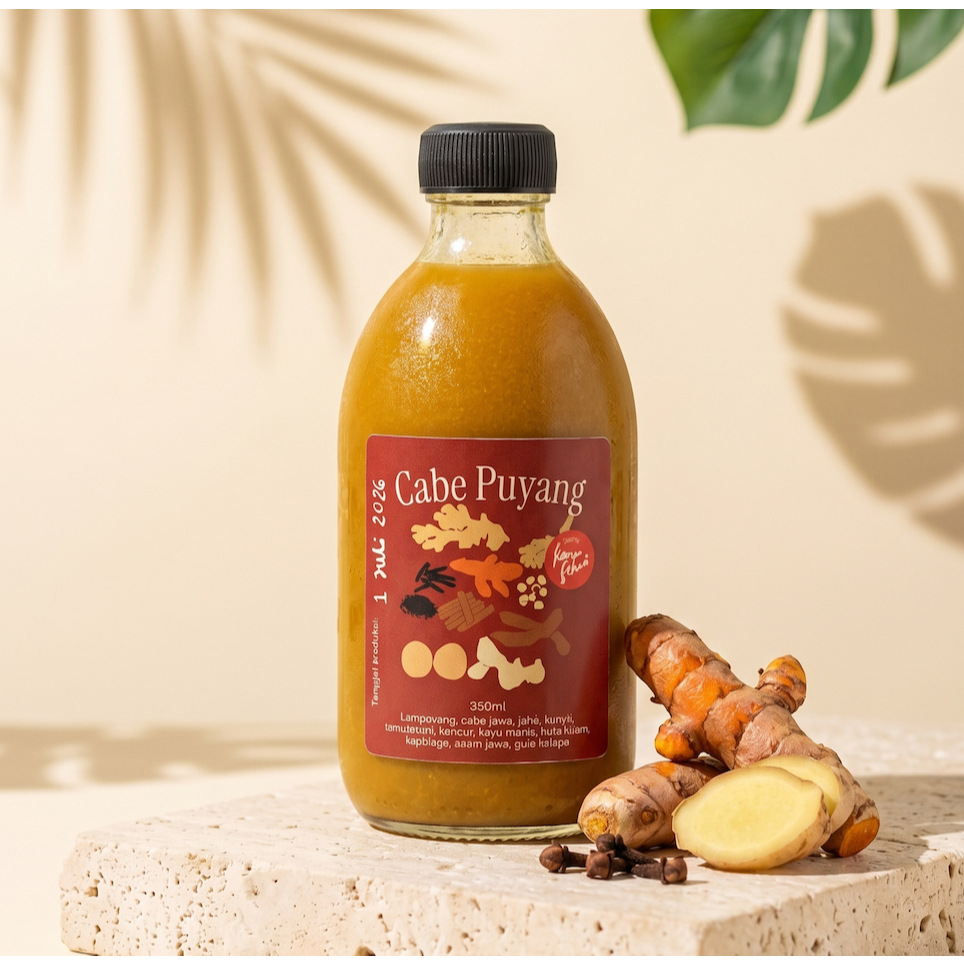 Jamu Cabe Puyang - Cocok untuk Pegal Linu. Segar, Alami, Tanpa Pengawet.