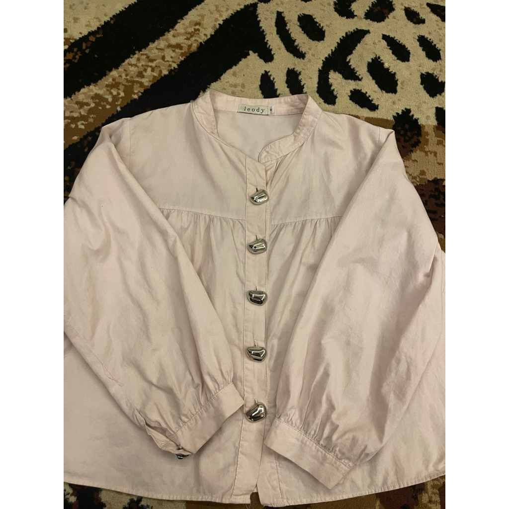 blouse leody soft pink preloved