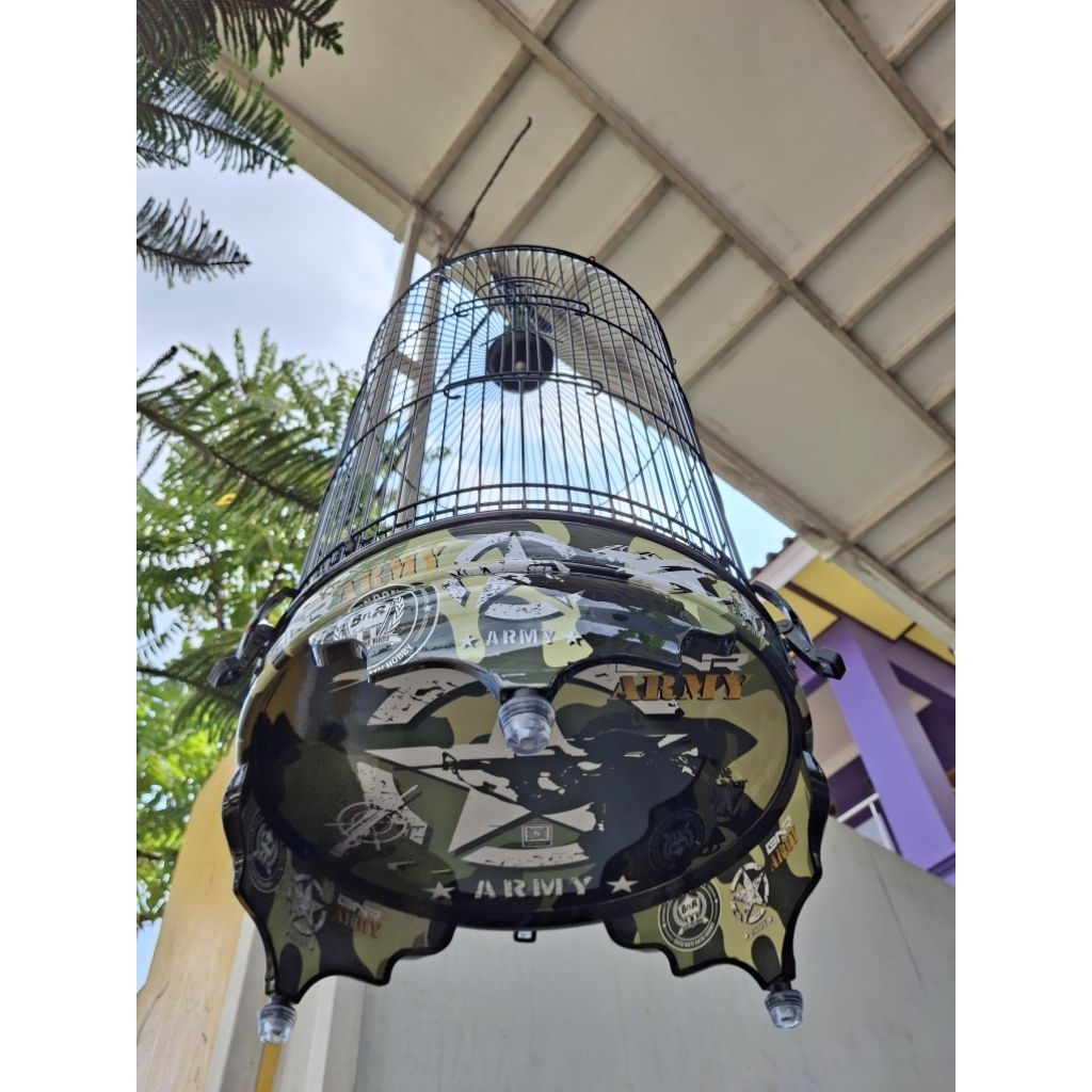 SANGKAR LOVEBIRD BNR DECAL DM 33 CM TEBOK PVC
