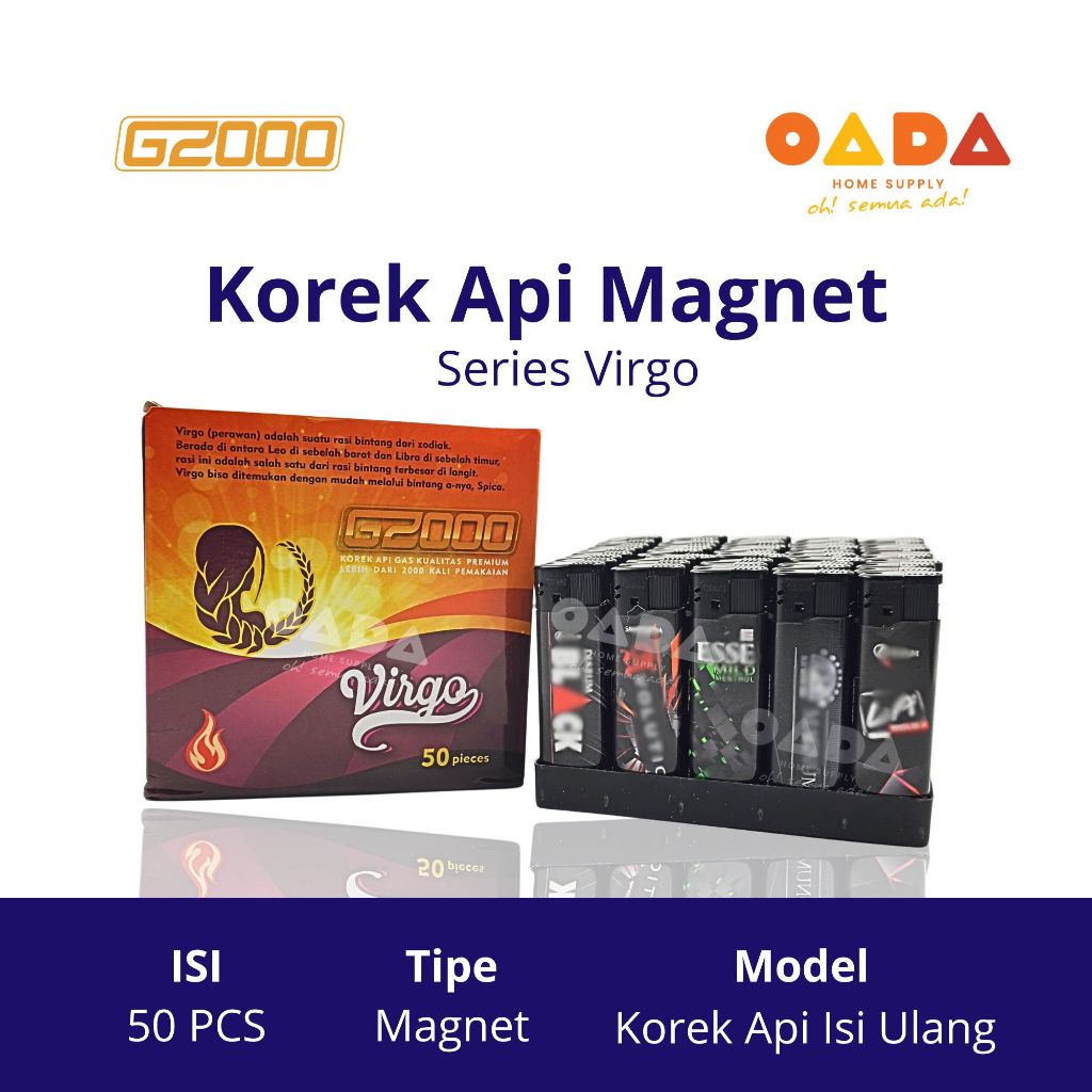 (50 Pcs) Korek Api Magnet Scorpio G2000 Virgo Libra