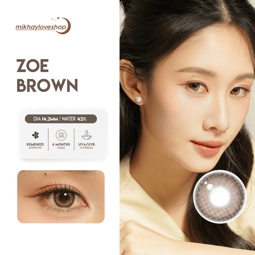 [1pc] MIKHAYLOVE Softlens 14.2mm Dollring Zoe Brown | Dollring EYESM | Normal upto -6.00]