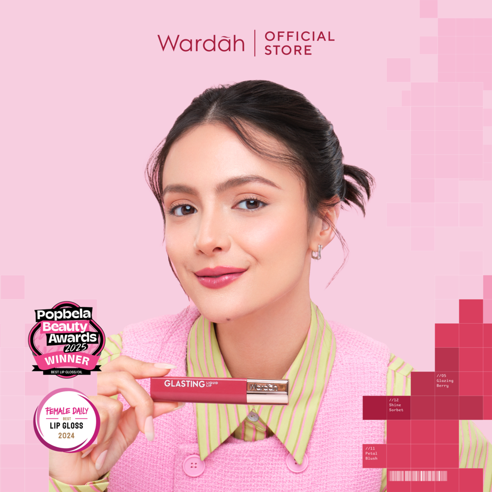 [KEMASAN LAMA] WARDAH Lip Cream Glossy Glasting Liquid Lip - Hi-Pigmented Glass Color, Ringan, Tidak