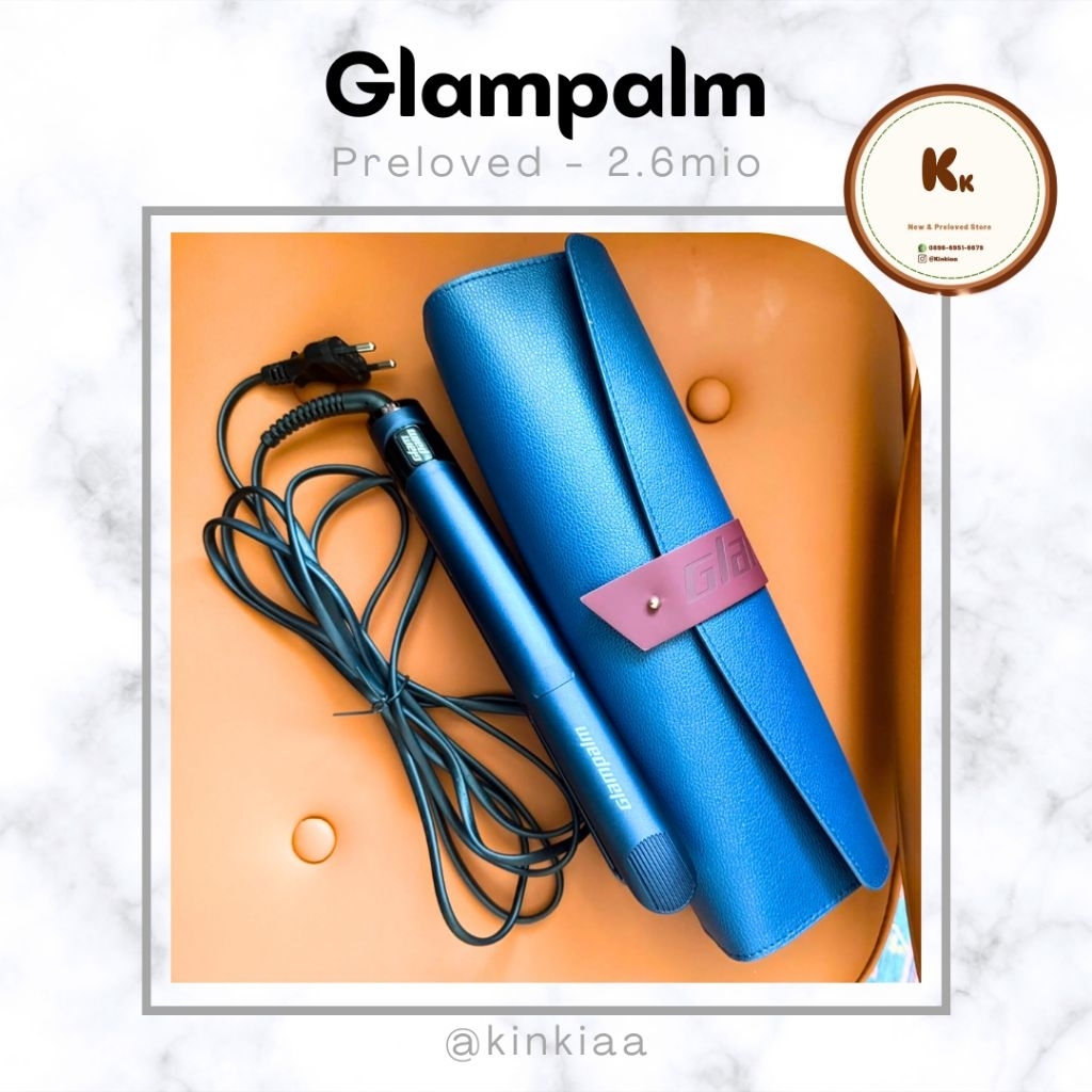 Preloved GLAMPALM catokan pelurus rambut GP201 midnight blue special collaboration