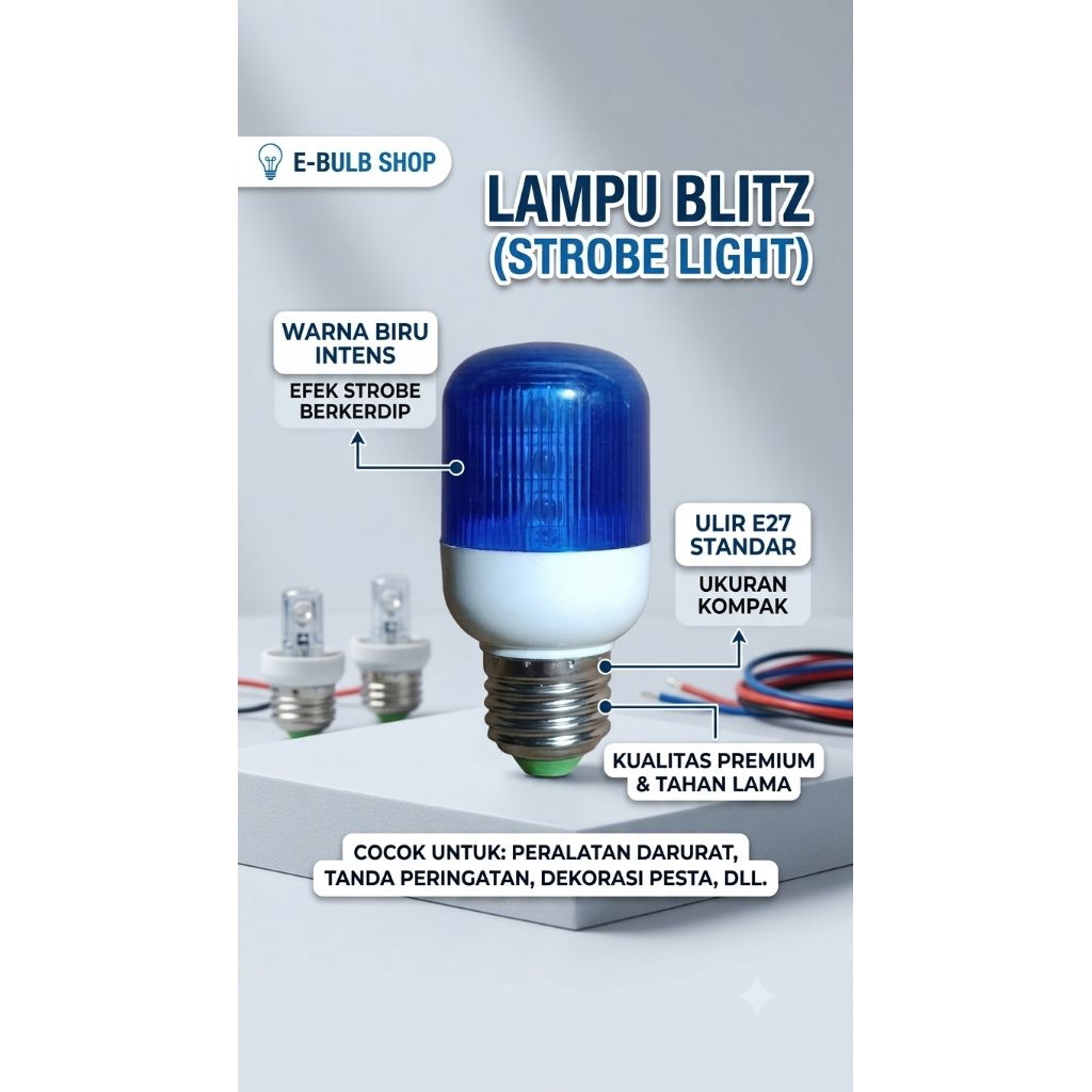lampu blitz/strobe BE 1101 E27 Bossecom#lampublitz#lampustrobe#bossecom