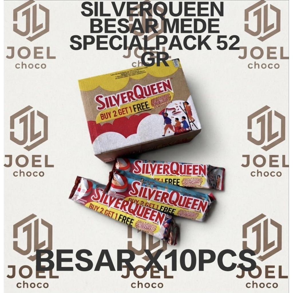 SILVERQUEEN COKELAT BESAR 52GR SPECIALPACK MEDE(X10PCS) EXP TERBARU