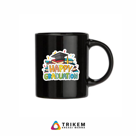 PREORDER Mug Keramik Hitam 325ml Souvenir Corporate Gift Event