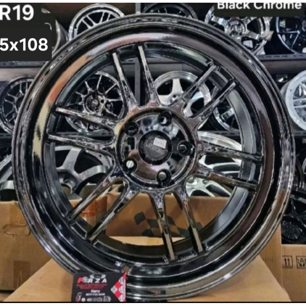 Velg SSW 165 RPF1 R19 PCD5x108 Black Chrome. Lebar 8.5 ET 38. Made in thailand