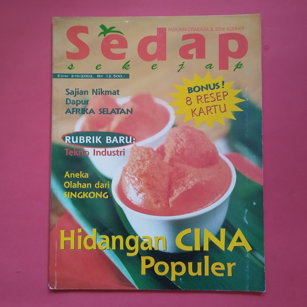 Buku Majalah Kuliner Indonesia Sedap Sekejap Edisi 2/III/2002