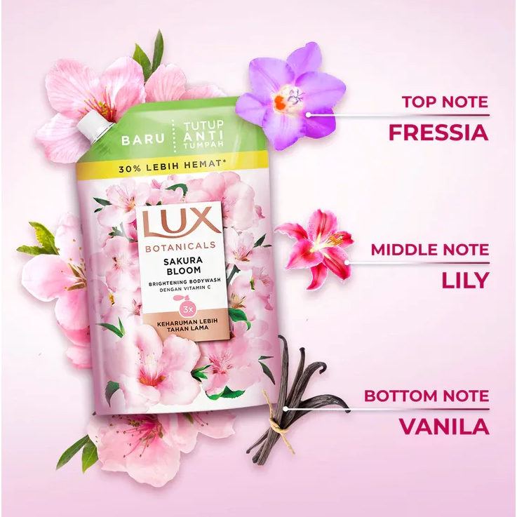 Sabun mandi cair LUX 800ml Sakura Blosom