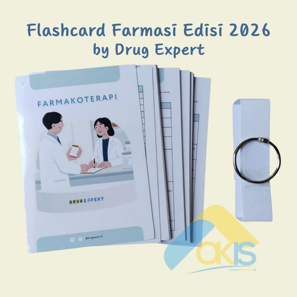DE Flashcard of Pharmacy Original Drug Expert / Flashcard Farmasi Update Versi 2026 (Termasuk Materi