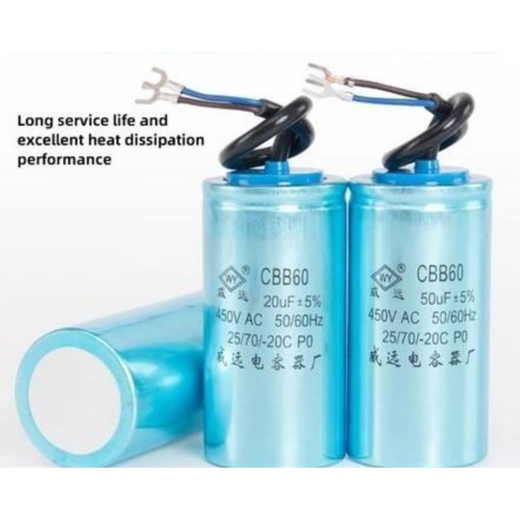 Kapasitor CBB60 35UF / 40UF / 50UF 450V Motor Starting Capasitor CBB 60 35 40 50 uf MFD 35mfd 40mfd 