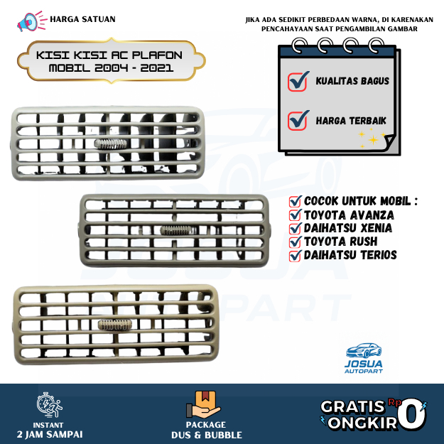 KISI KISI AC PLAFON MOBIL AVANZA XENIA RUSH TERIOS 2004-2021 ORIGINAL