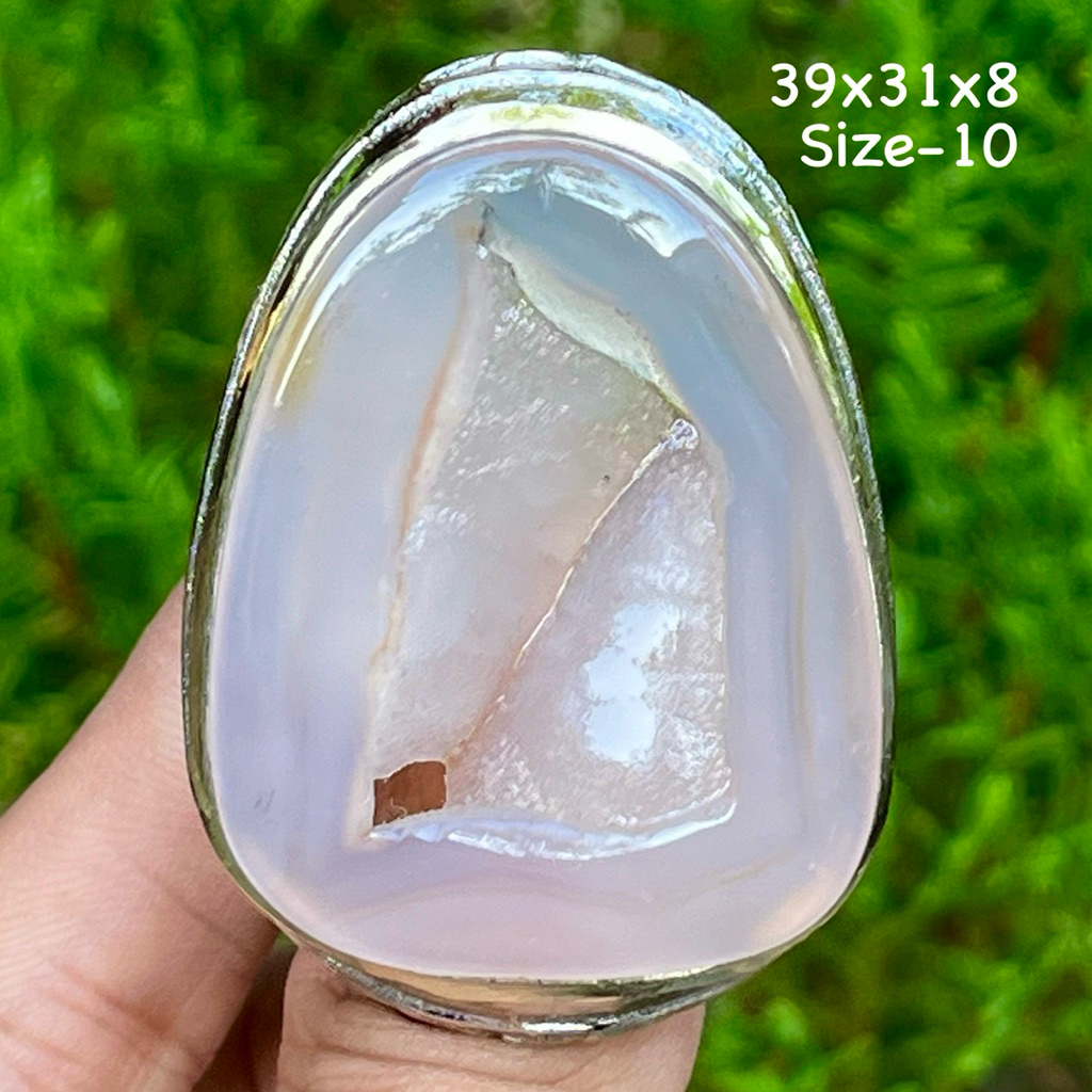 Cincin Batu Akik Natural Baturaja Combong Jumbo (Asli Alam)