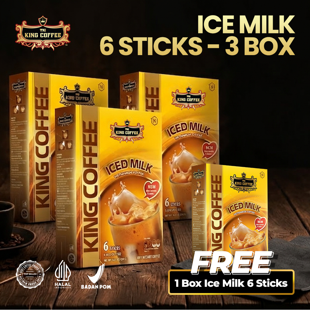 Kopi Instan Import Vietnam Tanpa Ampas Iced Milk Trung Nguyen King Coffee Isi 6 Stik - Robusta Cream