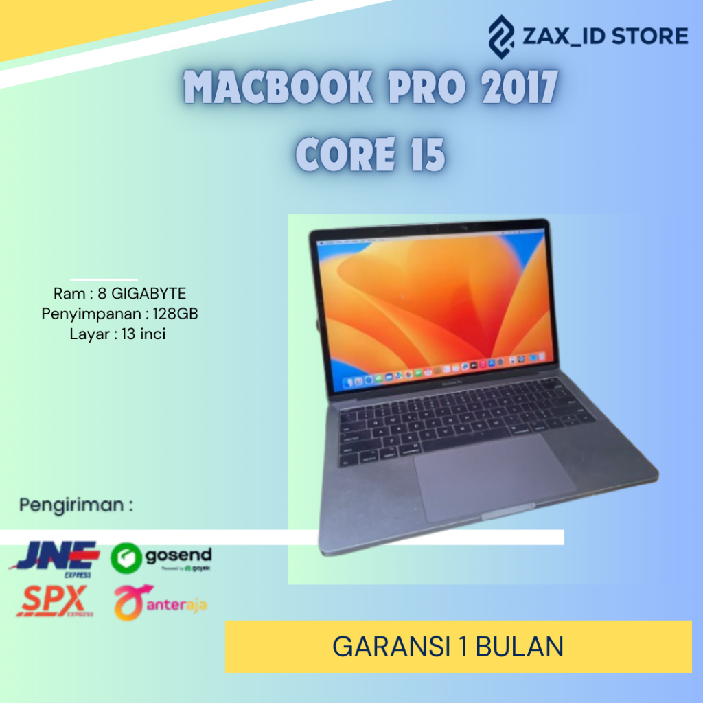 MACBOOK PRO 13 INCH NO TB 2017