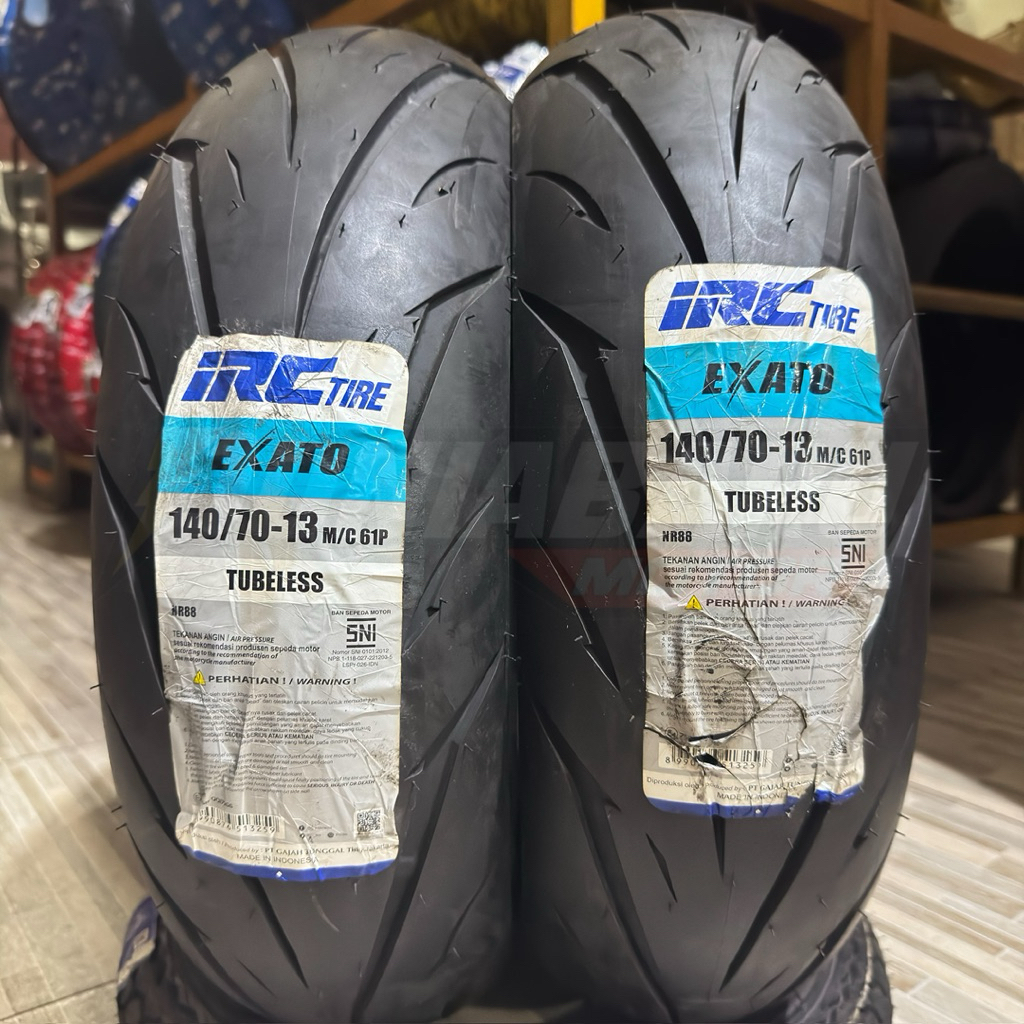 BAN NMAX IRC TUBELESS 140 70-13 EXATO NR88 ORIGINAL