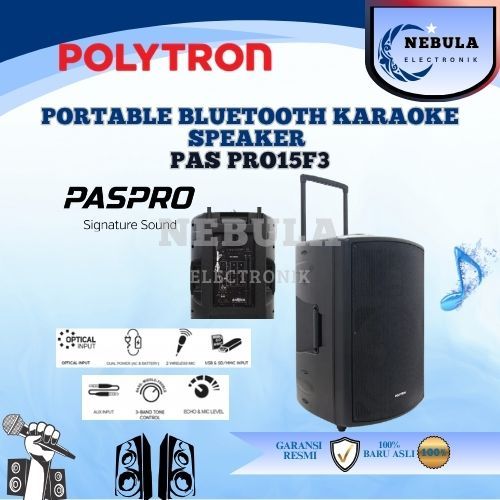 SPEAKER AKTIF POLYTRON PAS PRO15F3 / SPEAKER AKTIF NEW SERIES/SPEAKER MEETING PORTABLE KARAOKE BLUET