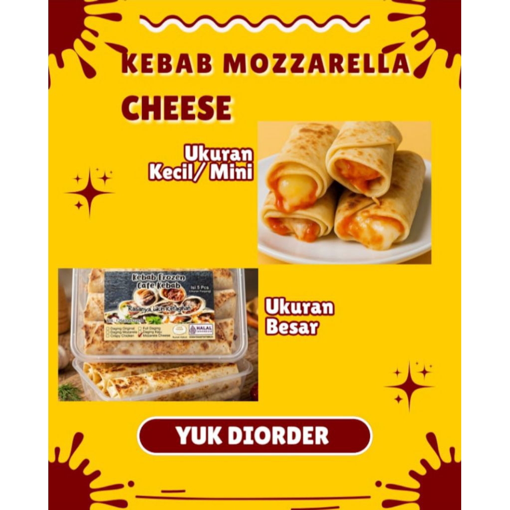 Kebab Mozzarella Cheese kebab frozen cafe kebab