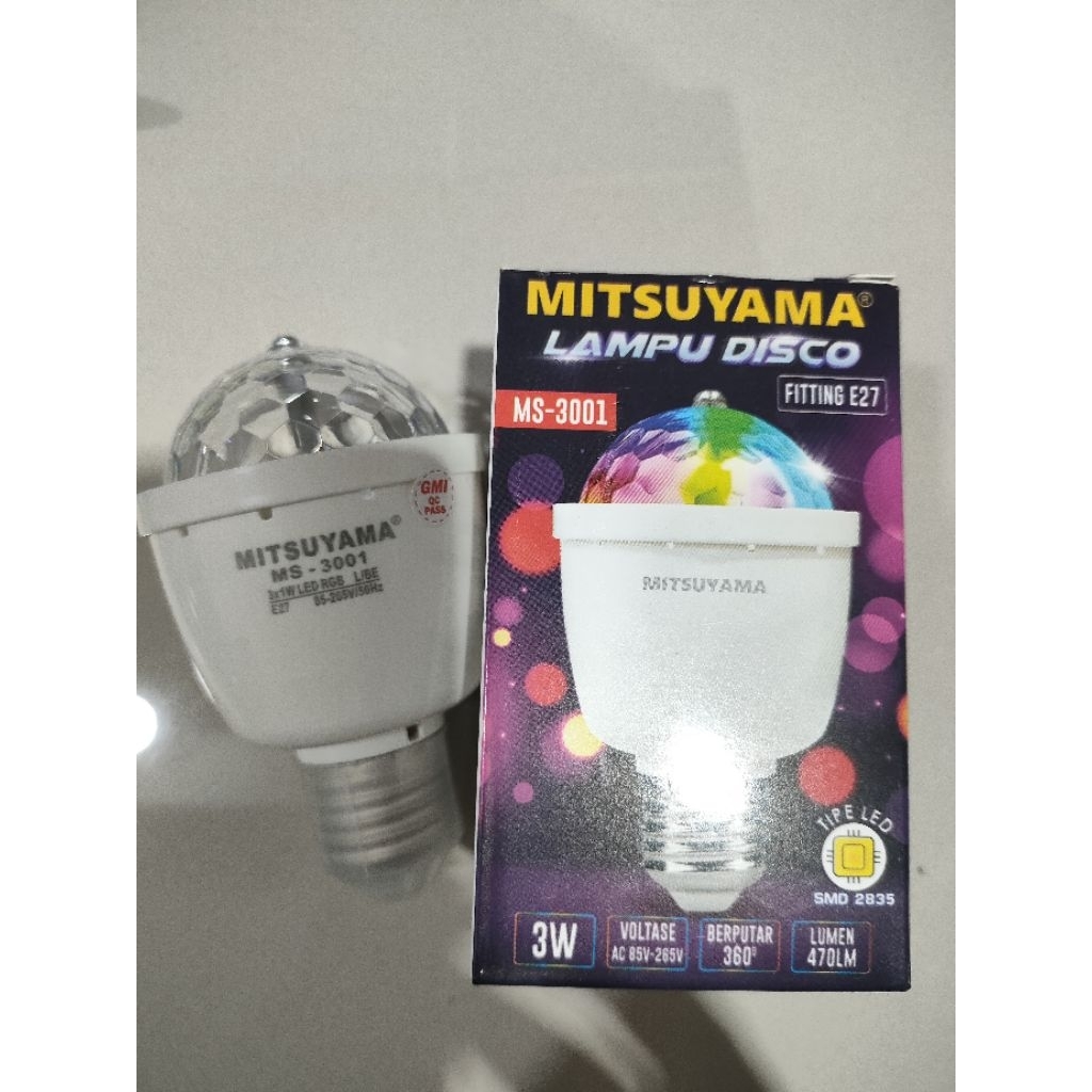Lampu Disko FT E27 Mitsuyama 3001 RGB