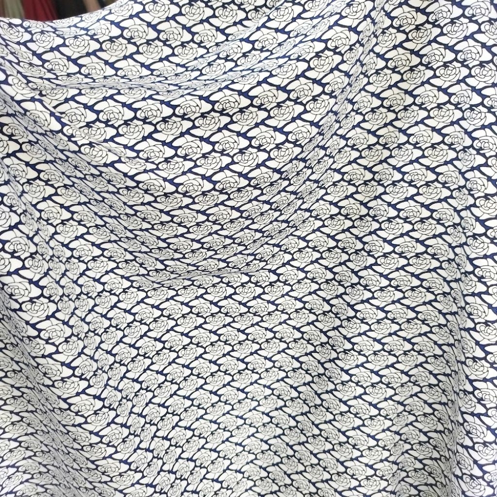 Kain Katun Poplin Motif Bunga Kecil Jb Premium – Cocok untuk Blouse, Outer, Dress,Kemeja - Per 0,5 m