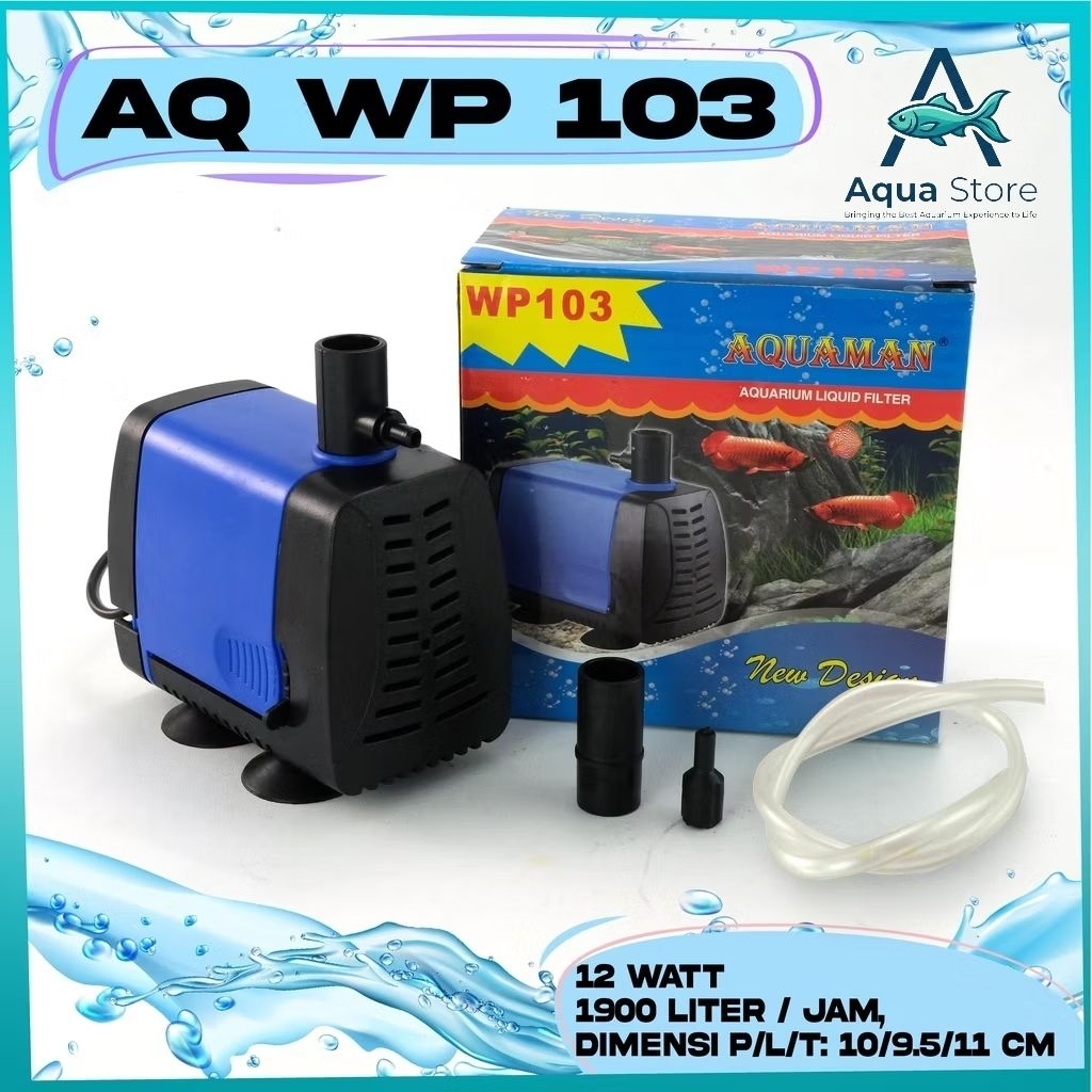 POMPA AQUARIUM CELUP WATER PUMP AQUAMAN WP 103 WP-103 LOW WATT