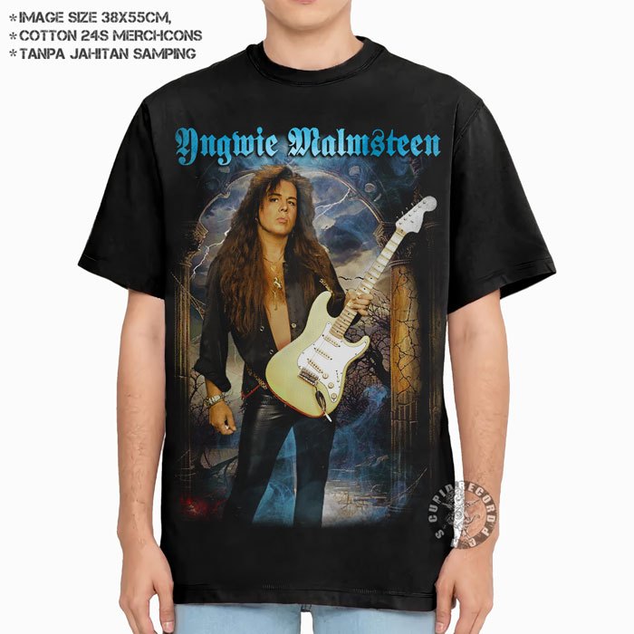 Kaos Band Yngwie Malmsteen Baju Musik Rock Heavy Thrash Metal Bootleg Unisex T shirt - Poster