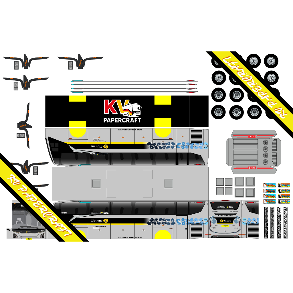 Lembaran papercraft Bus Cititrans