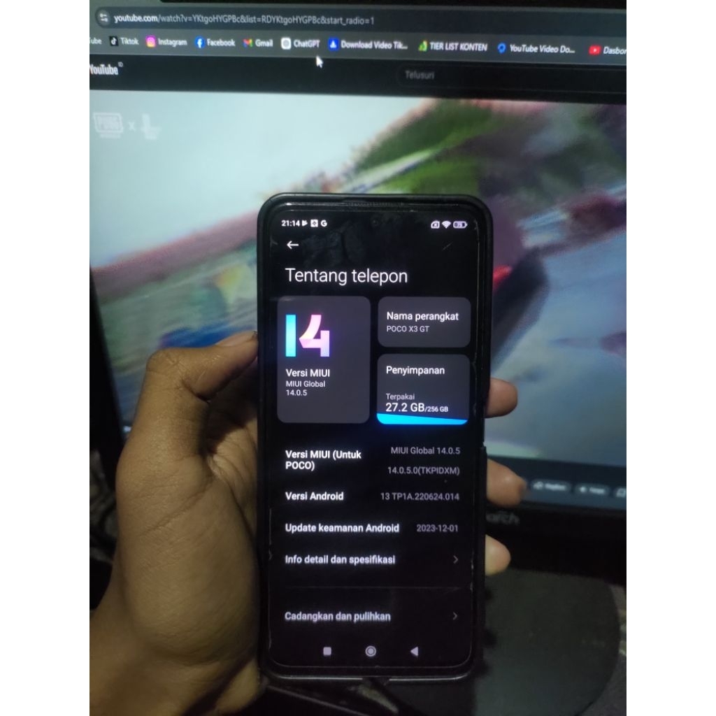 POCO X3 GT 8/256 BATANGAN SECOND