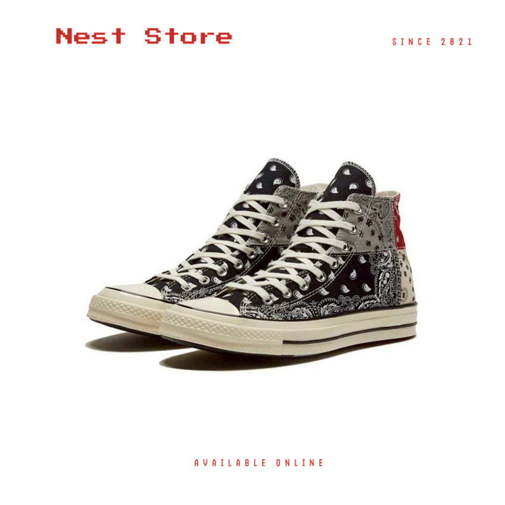 Nest Sepatu Sneaker Converse Chuck 70 High Offspring Paisley Patchwork