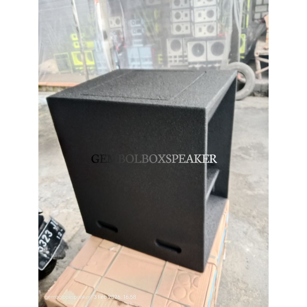 Box speaker turbo 15 inch finishing texstur resin