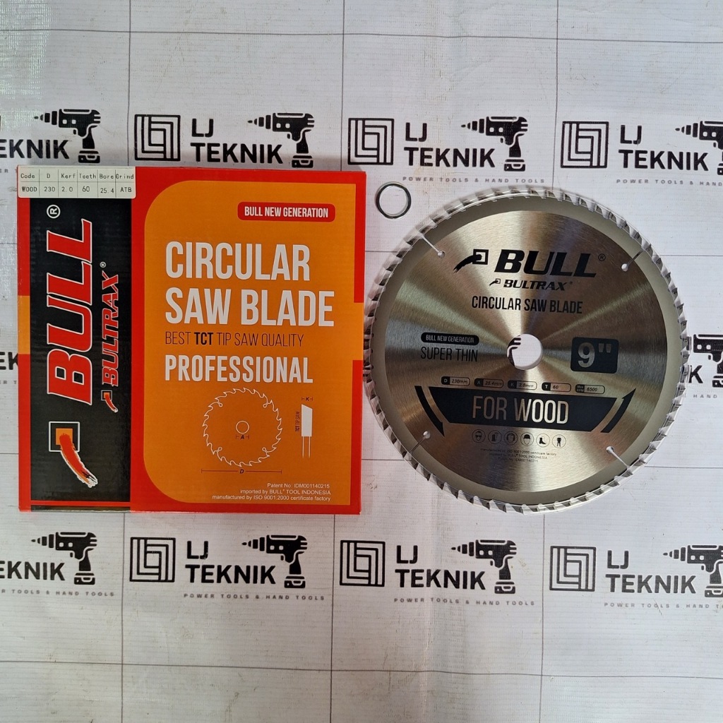 BULL MATA GERGAJI POTONG KAYU 9 INCH CIRCULAR SAW BLADE 9" X 60T