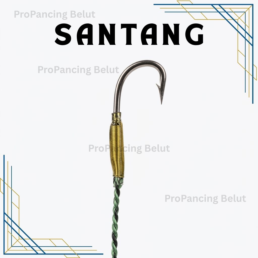 Kail Pancing Belut dan Sidat Model Santang Siap Pakai Stainless Steel Kuat Tajam dan Anti Melar