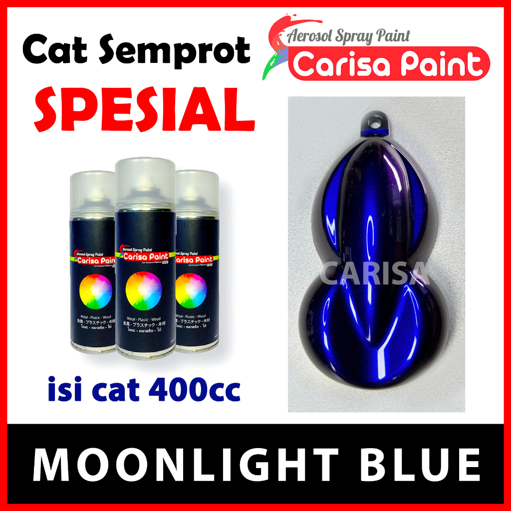 Cat Semprot Moonlight Blue Moon Light Biru Carisa Paint Cat Aerosol Candytone Candy Spesial Cat Duco